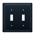 thumbnail image 3 of Village Wrought Iron ESS-87 Plain Switch Cover Double - Black, 3 of 3