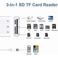 thumbnail image 3 of 3-in-1 Micro SD Card Reader Adapter for iOS Devices, Portable Memory Card Reader for Simultaneous Data Transfer, 3 of 5