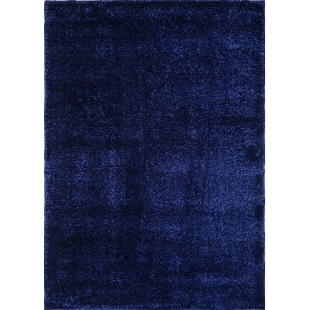 Navy Living Room - Ladole Rugs Soft Plush Smooth Solid Plain Color Modern Durable Area Rug Carpet for Living Room Bedroom in Navy Blue, 3'11