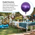 thumbnail image 3 of Yuarrent Globos redondos de gran tamaño, superficie lisa, peso ligero, globo para casa, arreglo de ambiente de 22 pulgadas, barra de accesorios para Kits de decoración para fiestas Violeta Yuarrent HA062117-09, 3 of 6