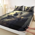 thumbnail image 3 of Feelyou 3D Jungle Bear Twin Sheet Sets, Tree Leaf Botanical Bedding, 3 Pieces, 3 of 7