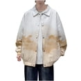 thumbnail image 5 of Maoxin Jackets for Men Casual Loose Fitting Long Sleeved Hooded Jacket Long Sleeve Hoodless Casual Outwear Jackets Khaki 4XL, 5 of 6