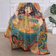 thumbnail image 3 of Ramen Girl Blanket Gifts for Anime Fans Women, Anime and Foodie Flannel Blanket, Soft Warm Lightweight Throw Blankets for Bed Couch Home Travel Decor 50" x 60", 3 of 6