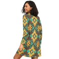 thumbnail image 2 of FORMRS Womens Long Sleeve Nightgowns Crew Neck Sleep Shirt Soft Pajamas Sizes S-3XL, Geometric Patterns, 2 of 8
