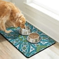 thumbnail image 2 of Pet Feeding Mat with Folk Geometric Pattern Ornament, Waterproof Absorbent Non-Slip Dog Food Mat Quick Dry Easy Clean, 2 of 5
