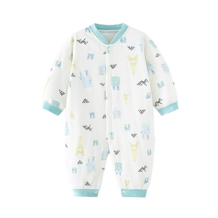 

CZGDER Baby One-Piece Pajamas Basic Snug Fit Fall Winter Long Sleeve Footed Bodysuit