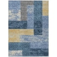 thumbnail image 2 of HomeRoots 612406 3 x 5 ft. Denim Blue & Gold Geometric Washable Indoor & Outdoor Rectangle Area Rug, 2 of 5