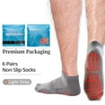 thumbnail image 6 of Novayard 6 Pairs Non Slip Grip Socks Yoga Pilates Hospital Socks Sticky Grippers for Men Women, 6 of 10