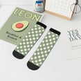thumbnail image 5 of Salouo Daisy Plaid Green Pattern Unisex Middle Tube Socks,Middle-Finger Knee High Socks Over The Calf Tube Stocking Crew Stockings for Women and Men Tube Socks, 5 of 8
