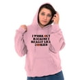 thumbnail image 3 of Work Out Because Really Like Cookies Hoodie Sweatshirt Women Brisco Brands X, 3 of 6