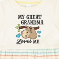 thumbnail image 4 of Inktastic My Great Grandma Loves Me with Sloth and Hearts Girls Baby Dress, 4 of 5
