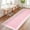 Pink, variant on Scalloped Washable Non-Slip Rug Low-Pile Solid Modern Minimalism Indoor Carpet for Entryway Bedroom Living Room Kitchen Bathroom