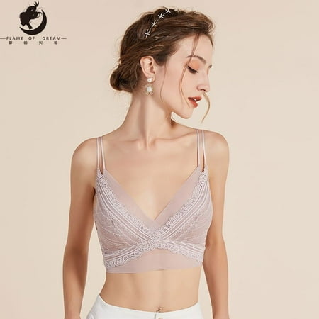 

Flame of dream New Mulberry Silk Bra Rimless Triangle Cup Real Silk Bra 21-949