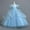 Blue, variant on NAISIBABY Girls Formal Pageant Dress, Bubble Sleeve Embroidery Mesh Wedding Birthday Dress Ruffled Lace Prom Maxi Dress Wine 10T