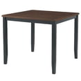 thumbnail image 2 of Carriage Five Pc Square Pub Set Counter Ht Table Black Brown Wood X Back Stool, 2 of 6