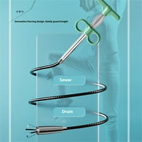 1.6 Meter Drain Snake with 4 Claw Grabber, Flexible Steel Spring & Hair Catcher for Kitchen Sink, Toilet, and Shower Drain Clogs, Heavy Duty Unclogging Tool for Home Plumbing Maintenance