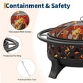 thumbnail image 3 of EastVita 36-Inch Outdoor Fire Basin With Spark Guard And Fire Poker., 3 of 6