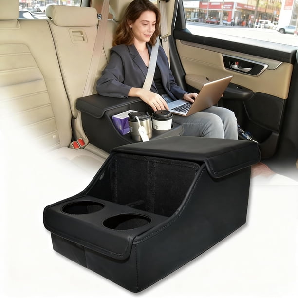 Organizador de Auto SLOGENTO para Asiento Trasero con 4 Compartimentos y 2 Portavasos