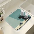 thumbnail image 4 of Yayeee Drying Mat for Kitchen Counter Dishes Microfiber Coffee Decorative Pad, Black Cat, 4 of 9
