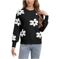thumbnail image 2 of Yuyuzo Sweaters for Women Valentines Day Crewneck Long Sleeve Shirts Loose Casual Comfy Knit Pullover Tops, 2 of 6