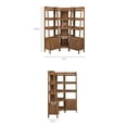 thumbnail image 4 of Bixby 3-piece Corner Bookshelf Set with Narrow Bookshelves in Walnut, 4 of 9