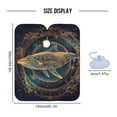 thumbnail image 4 of JSTEL Golden Whale Mandala Waterproof Barber Cape for Men Women Beard Shaving Bib Apron Professional Hair Cutting Cloth, 65 x 55 inch, 4 of 6