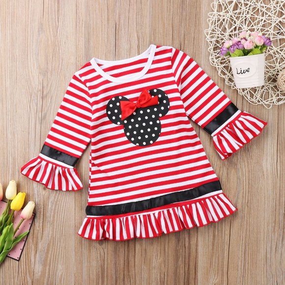 Pretty Baby Girls Dress T-shirt+Pants Outfits Toddler Christmas Deer Clothes Set