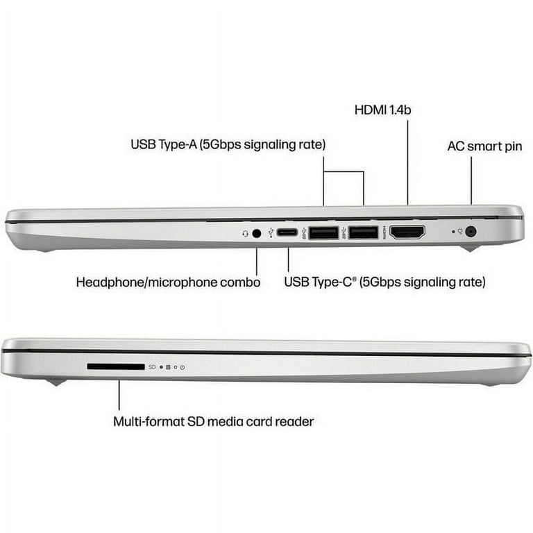 HP 14-dq0760dx Laptop, 14-inch HD Display, Intel N4120, 4GB RAM