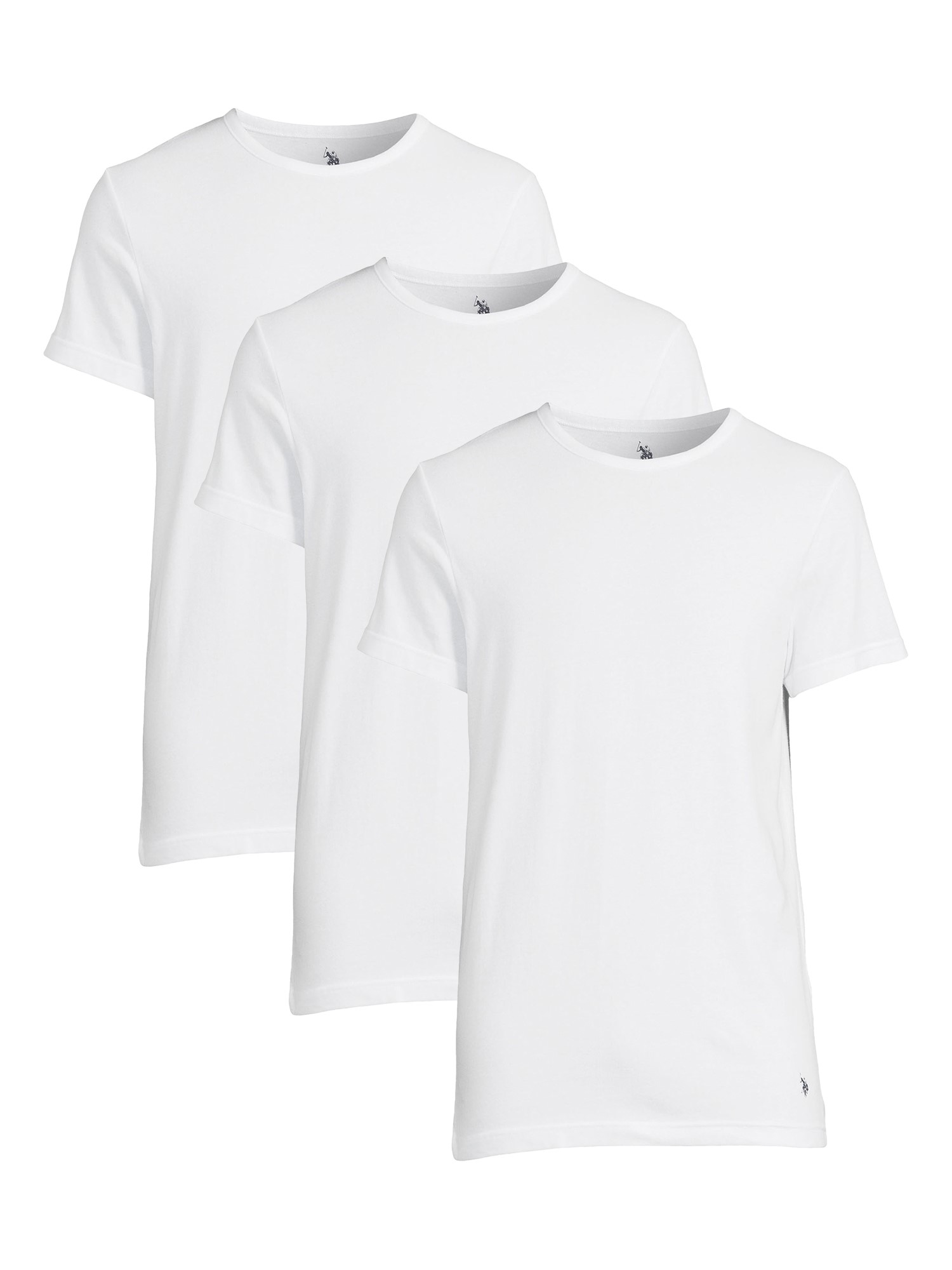 U.S. Polo Assn. Men's White Crewneck Tee with Short Sleeves, Sizes S-3XL