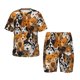 thumbnail image 1 of Fotbe Dogs Different Breeds Pijama Estampada de 2 Piezas para Niños – Ropa de Dormir de Manga Corta Cómoda para Niños y Niñas, Camiseta y Shorts de Algodón-Medium, 1 of 6