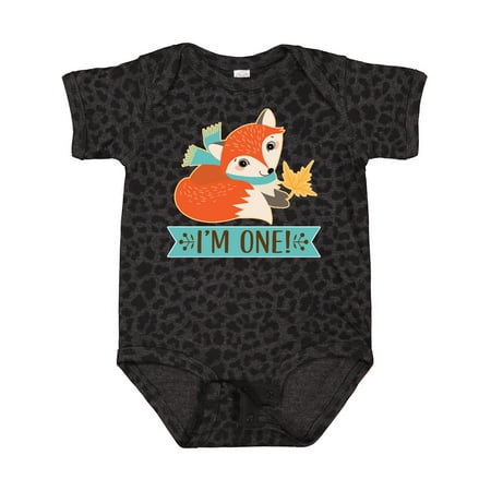 

Inktastic 1st Birthday Woodland Fox 1 Year Old Gift Baby Boy or Baby Girl Bodysuit