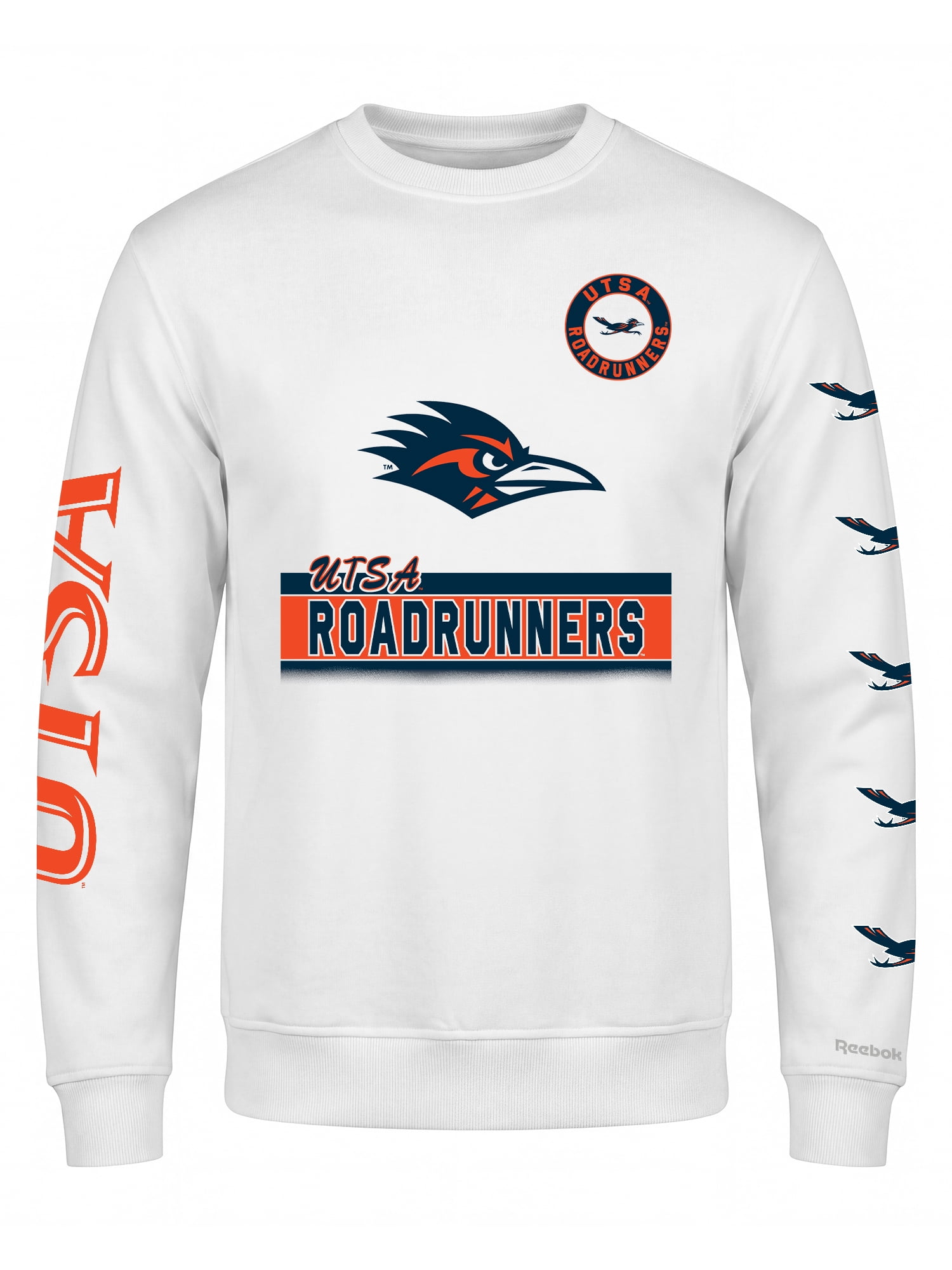 Texas San Antonio Roadrunners Reebok Mens White Crew Sweatshirt