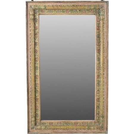 Reclaimed Teak Wall - Wall Mirror DOVETAIL Old Teak Reclaimed Wood New Carved DT-5706