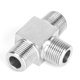 thumbnail image 3 of Conector de rosca macho, accesorios de tubería de 3 vías, conector de tubería, accesorios de tubería confiables y duraderos, 3 of 8