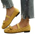 thumbnail image 5 of YOUYEDIAN Mary Jane Shoes Women Versatile Polka Dot Low Heel Round Toe Fashion Flats Bow Deco Slip On Comfy Dress Shoes, 5 of 5