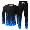 thumbnail image 5 of Wavsuf Sweatsuits 2pcs Sets Mens Jogger Set Long New Motion Shirt Sweatshirt and Sweatpants Blue Size M, 5 of 5