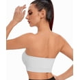 thumbnail image 4 of Sujetador bandeau sin tirantes y sin aros para mujer, sujetador tipo bralette con relleno, sujetador de tubo sin costuras con tirantes transparentes, 4 of 5