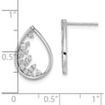 thumbnail image 4 of 14K White Gold Polished Teardrop Post Earrings - Jbsp, 4 of 5