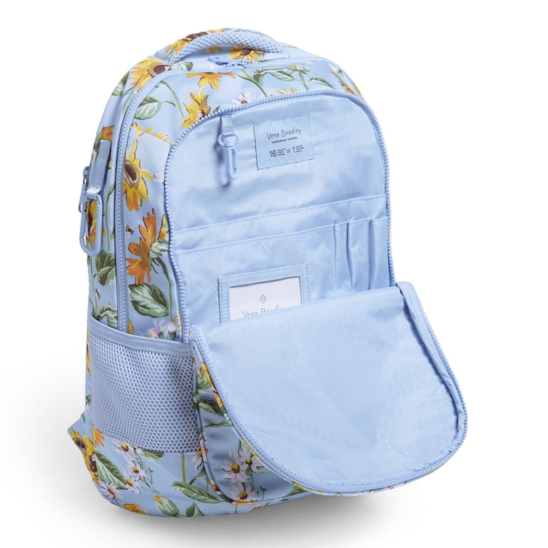 Vera Bradley ReActive Grand Backpack Light Blue Floral Recycled Polyester Bag Vera Bradley Reactive Grand Backpack in Mint | Mercari main image 3