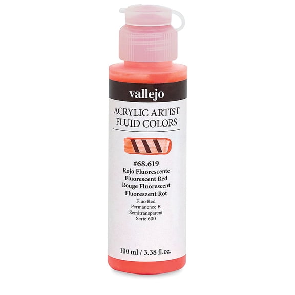 Vallejo Fluid Acrylic - Fluorescent Red