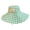 Green, variant on Double Sided Gingham Cotton Cap Large Brim Sunproof Comfortable For Vacation Daily Wear