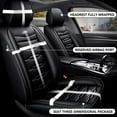 thumbnail image 3 of JIAMAOXIN Car Front Seat Covers, 2 Seats Fuax Leather Seat Covers Protector for Honda Civic 2020-2024 (2 Seats, Black), 3 of 5