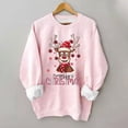 thumbnail image 2 of WEAIXIMIUNG Sweat à Demi-Zip pour Femmes 3TG Sweat de Noël pour Femmes Design Père Noël et Arbre Col Rond, 2 of 4
