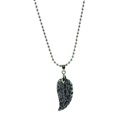 thumbnail image 2 of Colr con Colgante de A en ángulo de Piedras Preciosas Grabadas Unisex - Obsidiana del Obsidiana de nieve Sunnimix Collar de ala de ángulo, 2 of 4
