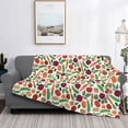 thumbnail image 2 of Rateoe Vegetables Pattern Flannel Throw Blanket, Ultra-soft Blanket for Bed, Couch, Car, Hypoallergenic Anti-pilling blanket-50"x40"(Horizontal), 2 of 6