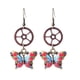 thumbnail image 4 of Pendientes colgantes de gota de moda Steampunk de engranajes de mariposa de cristal vintage Salvador Steampunk engranajes pendientes, 4 of 8