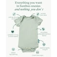 thumbnail image 2 of Supersoft Short Sleeve Baby Bodysuits, Premium Bamboo Rayon Bodysuits Unisex Boy Girl White Bodysuit 1-pack, 2 of 9