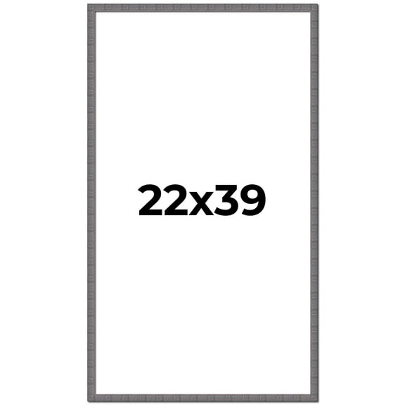 22x39 Frame Slate Blue Distressed Rustic Solid Wood Picture Frame | 0.75 Inch Moulding Width |