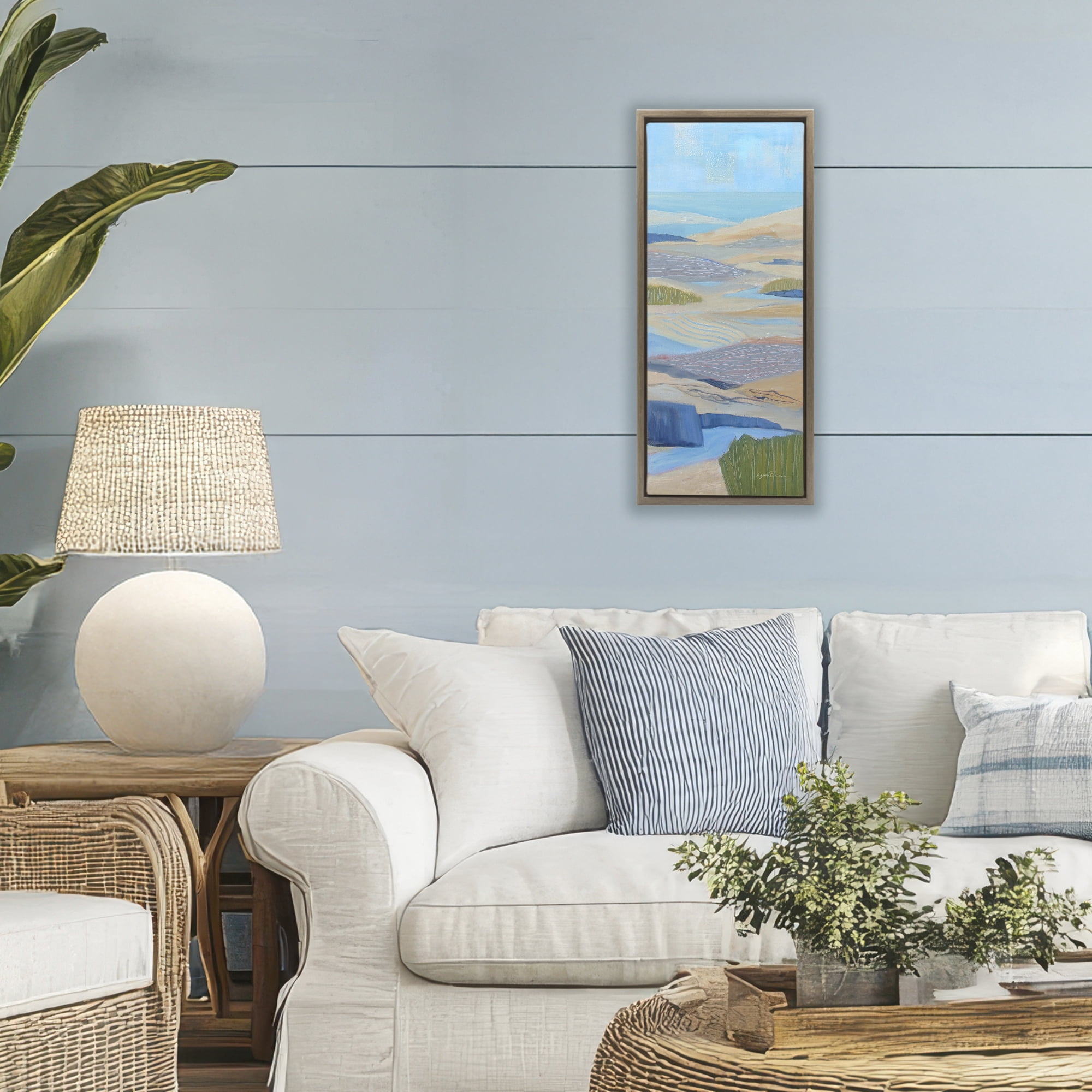 Stupell Industries Ebb & Flow Sand Dunes Brown Framed Floater Canvas Wall Art, design by Lynn Ericson Fine Art