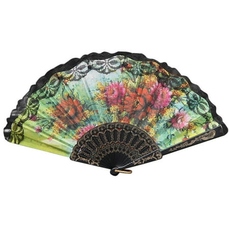 

Wesracia Chinese Style Lace Hand Held Folding Fan Dance Party Wedding Decor